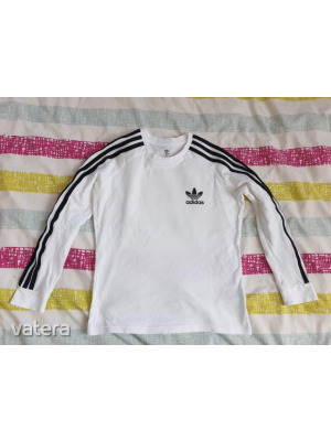 Adidas Originals szuper fehér hosszú ujjú póló, felső Újszerű << lejárt 750544