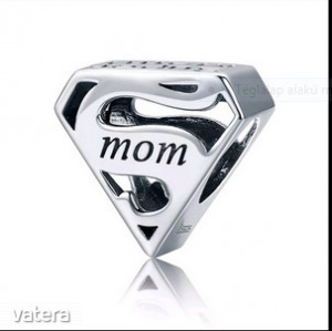 Pandora jellegű ezüst 925 charm "Supermum" << lejárt 1969732 64 fotója