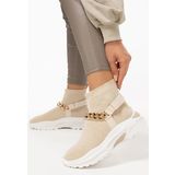 Gisella bézs high-top sneakers