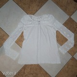 H&M 146/152-es 10-12 év csajos kislány póló fehér felső alkalminak is minden 1Ft !!!! << lejárt 988369